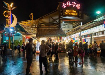 Noční trh Shilin Night Market v hlavním městě Tchaj-wanu