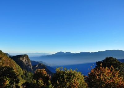Východ slunce v pohoří Alishan na Taiwanu